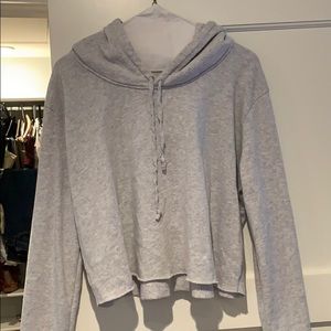 Gray Brandy Melville Cropped hoodie